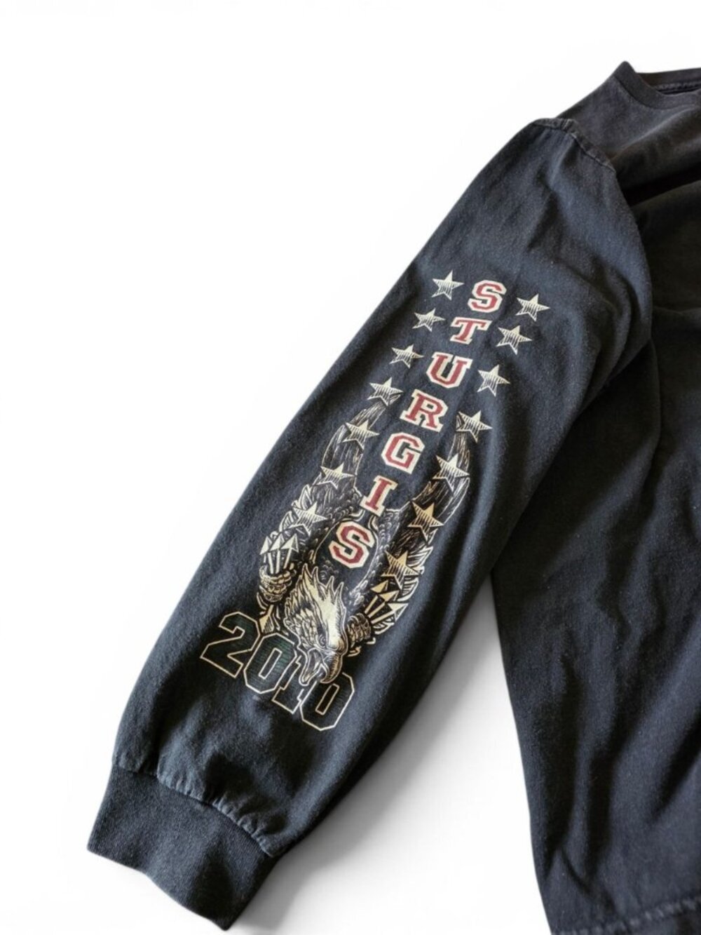 Hot Leathers Sturgis 2010 Black Hills Rally Long Sleeve Graphic T-Shirt 2XL - Picture 4 of 15
